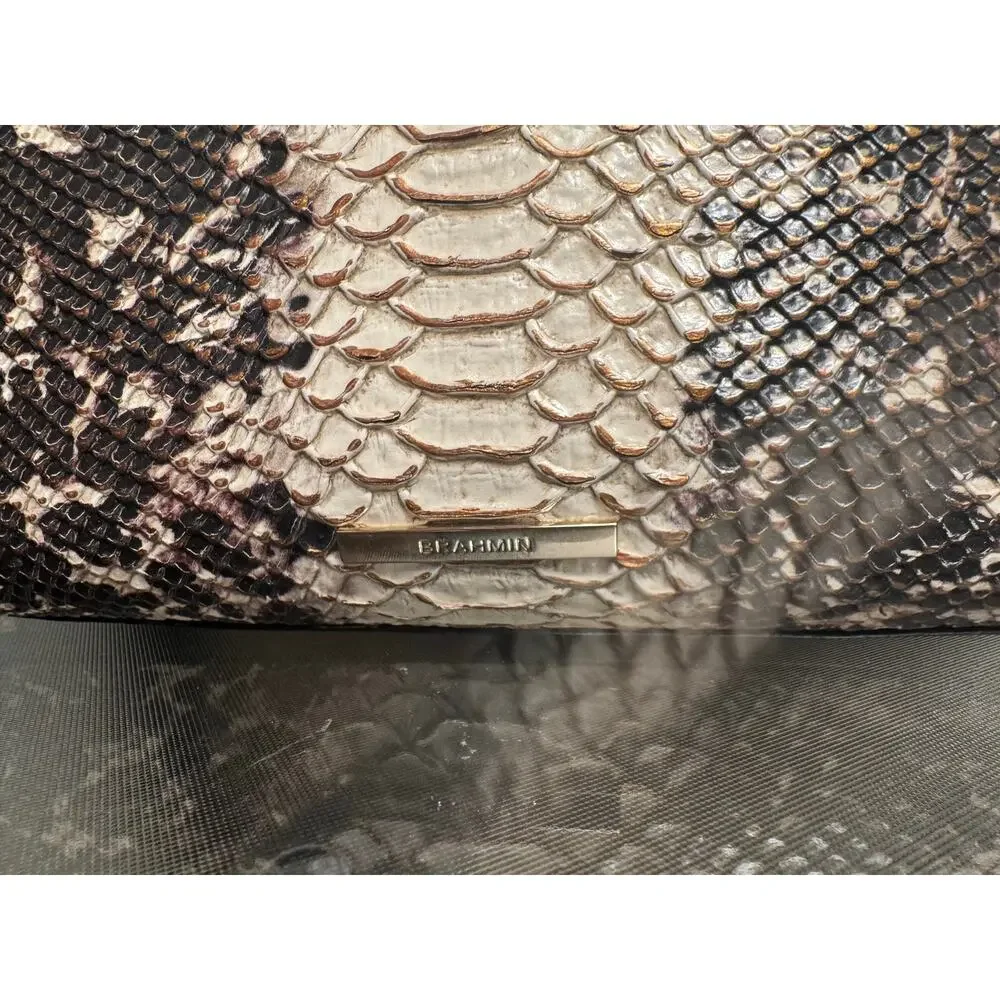Brahmin Duxbury Satchel Large Croc Embossed Purse